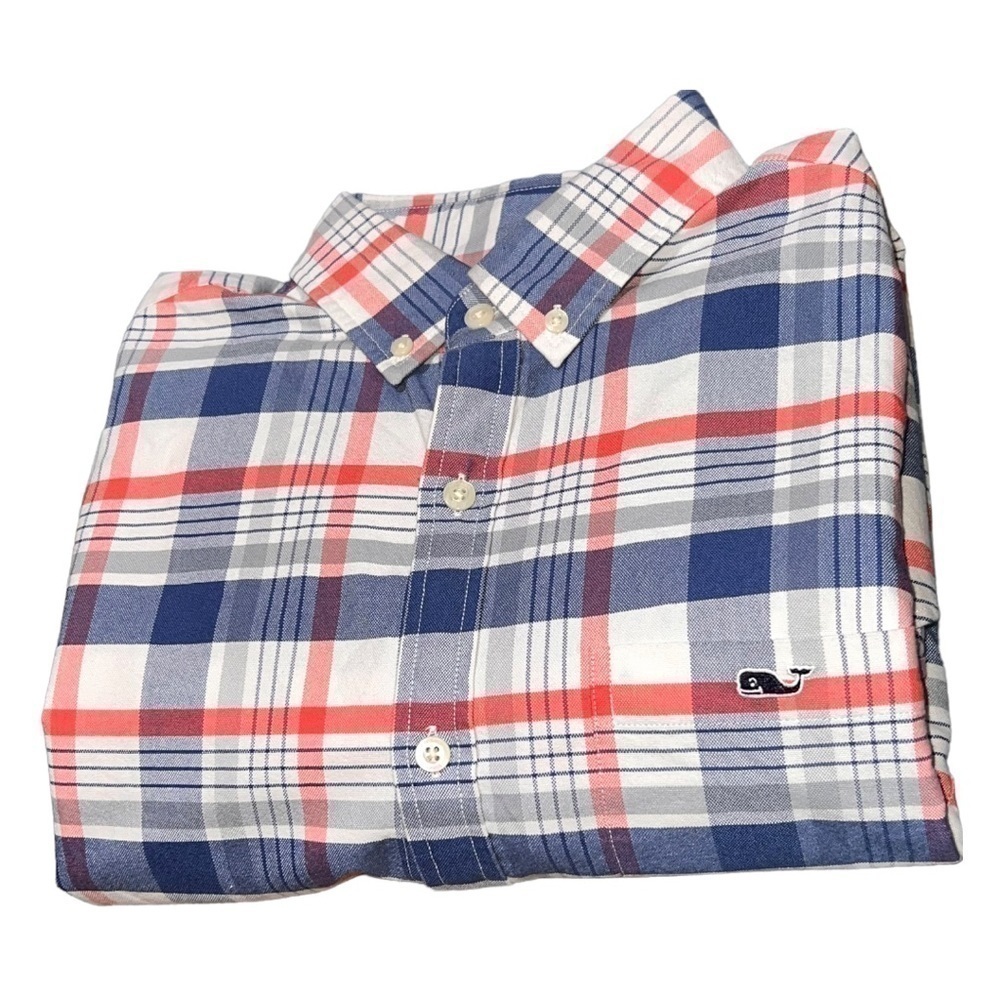 NWOT Vineyard Vines Slim Fit Tucker plaid Shirt men’s size medium